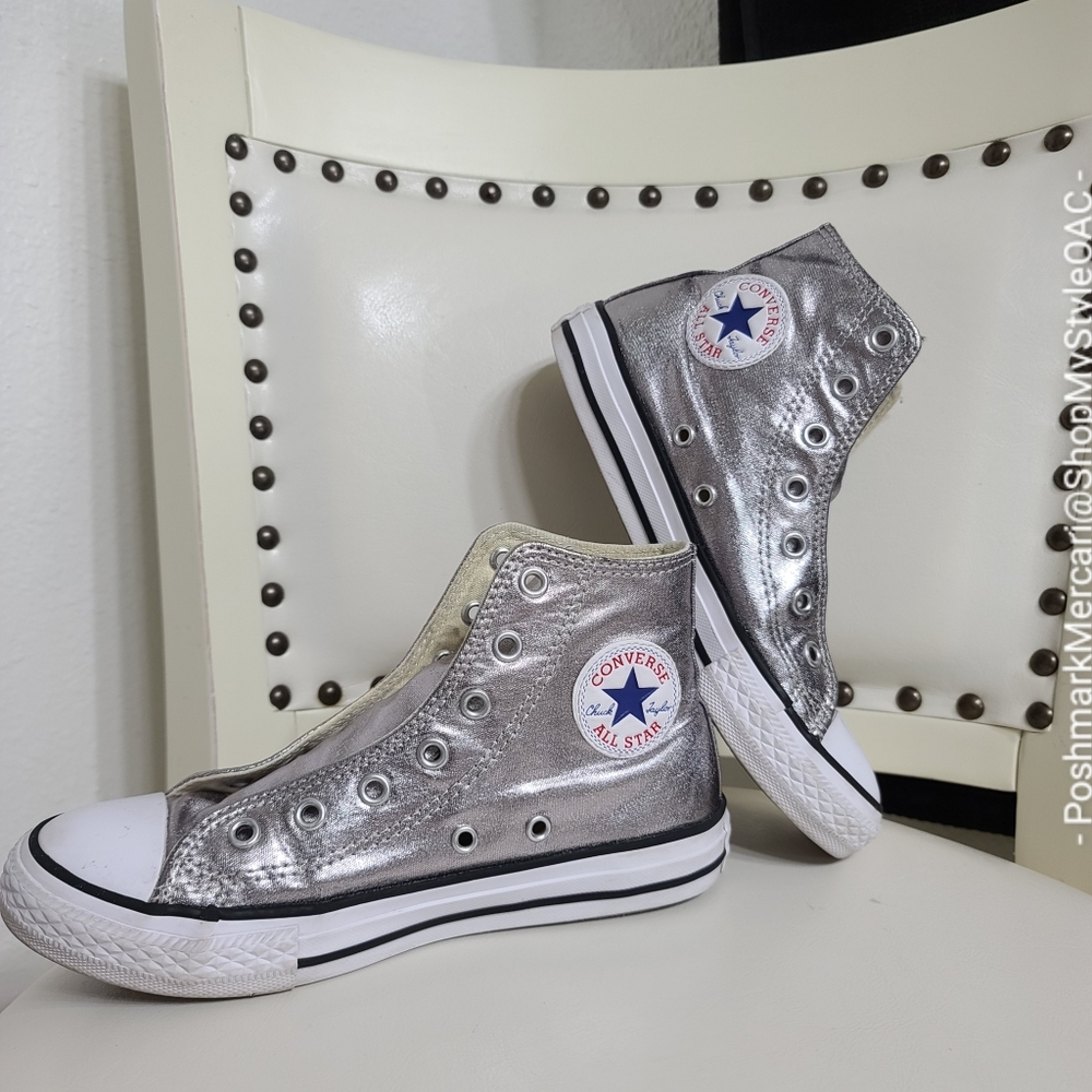Silver Metalic high tops